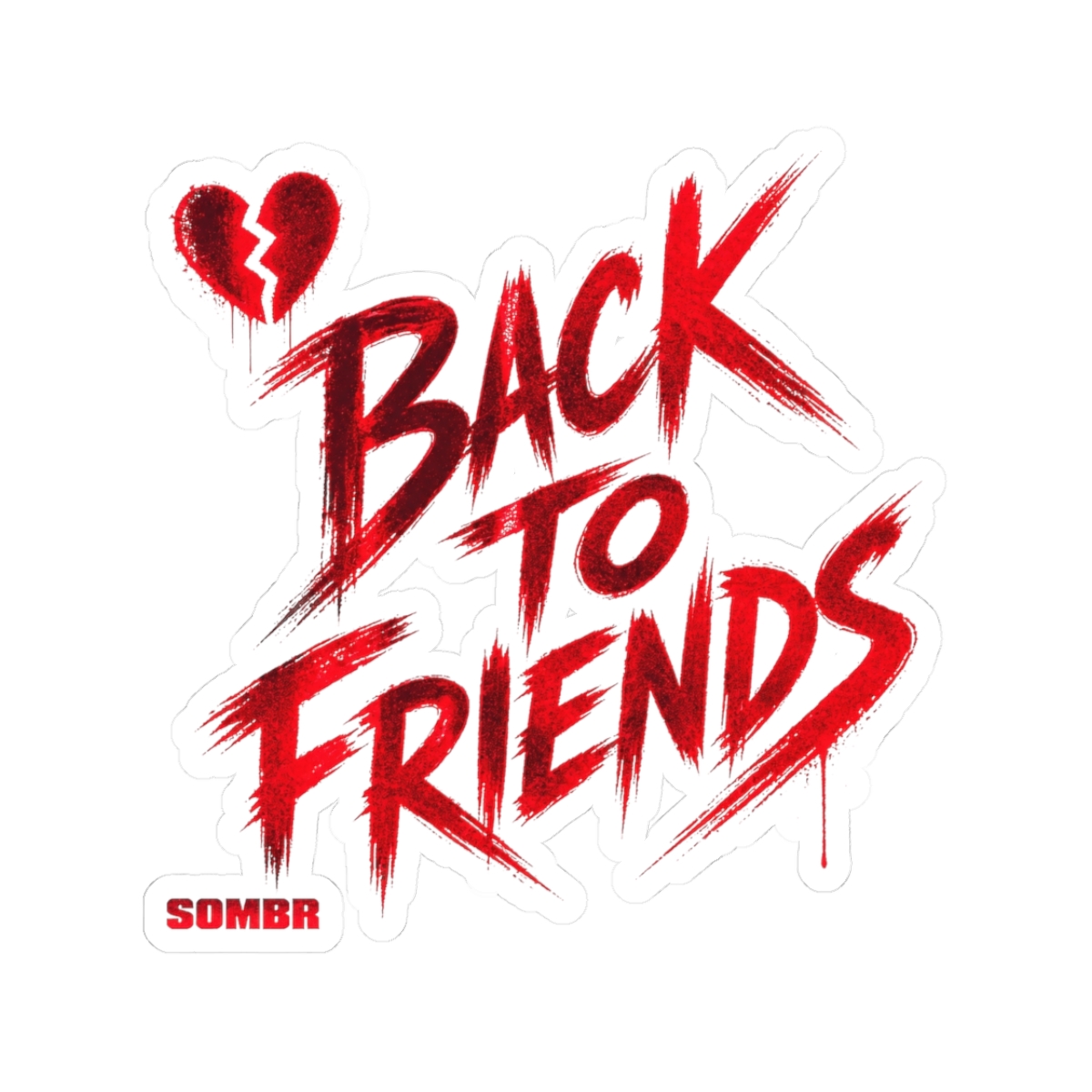 Sombr "Back to Friends" Sticker - alternate angle 1, merchandise