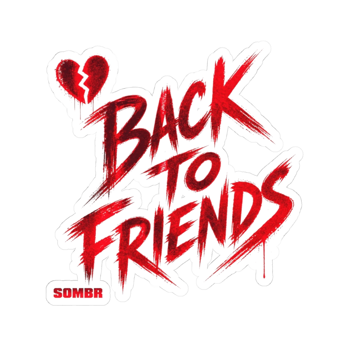 Sombr "Back to Friends" Sticker - Sombr official Stickers merch